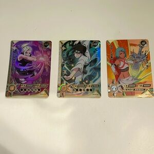 Selling 3 rare Naruto cards found in packs